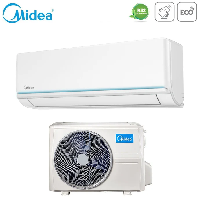 Climatiseur Midea Evolution 9000 BTU R-32 Wi-Fi intégré + support mural
